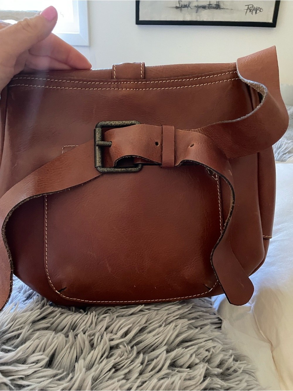 PATRICIA NASH Floral Tooled Leather Saddle Handbag/Crossbody!! - Picture 8 of 12